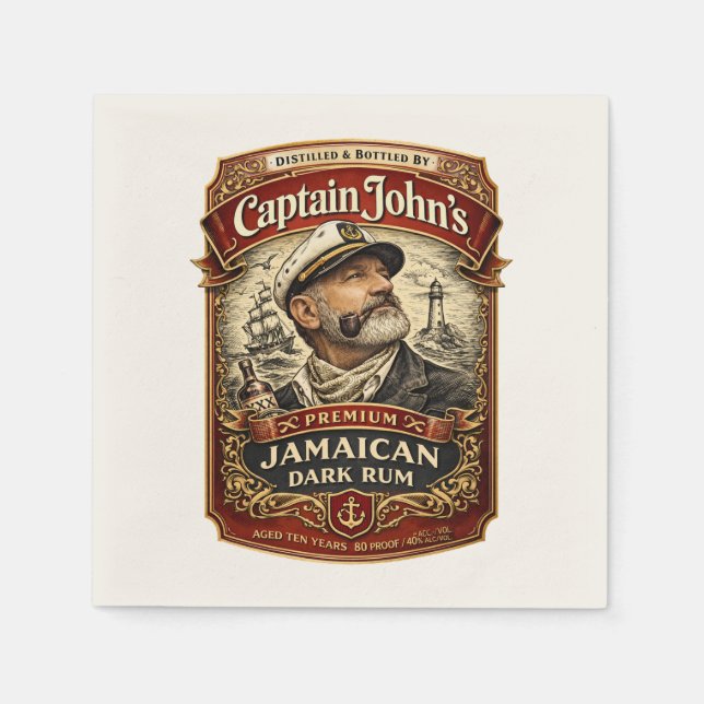 Guardanapos para bebida de rum jamaicano Premium C (Frente)