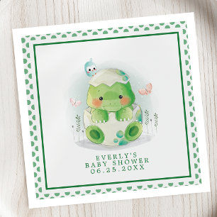 Guardanapos para Chá de Bebê Aquarela Ovo de Dinos