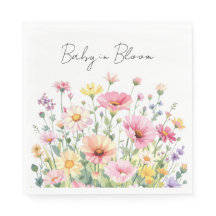 Guardanapos para Chá de Bebê - Baby in Bloom