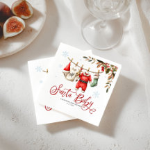 Guardanapos para Chá de Bebê de Natal, Santa Baby