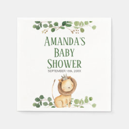 Guardanapos para Chá de Bebê do Leão Prince Greene