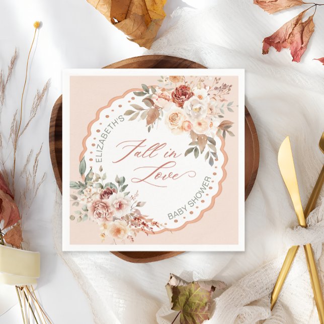 Guardanapos para Chá de Bebê Floral Boho Enamorado (Criador carregado)