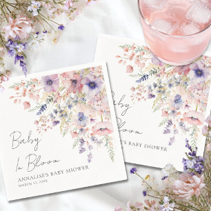 Guardanapos para Chá de Bebê Floral de Flores Silv
