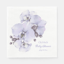 Guardanapos para Chá de Bebê Lavanda Orquídea - Be