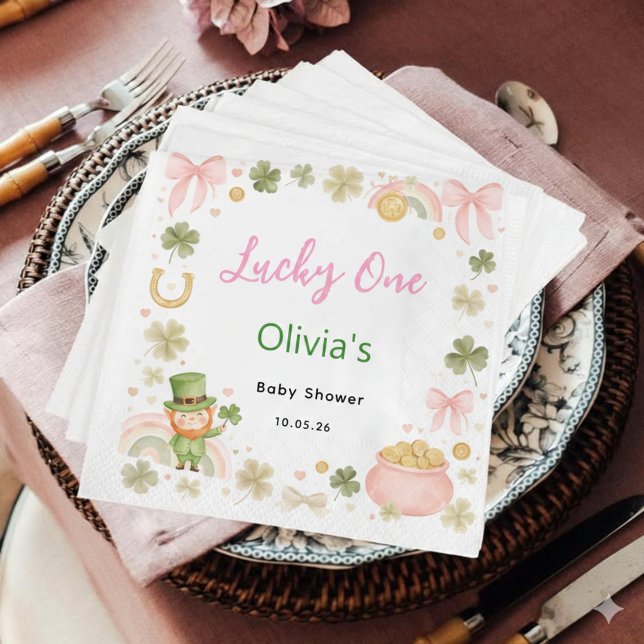 Guardanapos para Chá de Bebê Lucky One – Dia de Sã (Criador carregado)