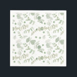 Guardanapos para Chá de Bebê Neutro em Gênero<br><div class="desc">Este é um guardanapo de eucalipto simples e elegante com elementos de verde aquático pintados com aquarela e uma fonte moderna. Edite todas as palavras e todas as cores* neste modelo de programa de casamento. * a cor dos elementos de verde aquático não é editável // Para itens correspondentes, visite...</div>