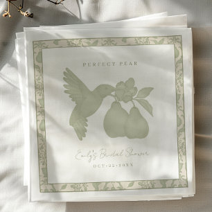 Guardanapos para Chá de Bebê Sage Green Perfect Pe