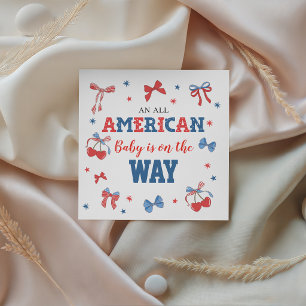 Guardanapos para Chá de Bebê Todos Americanos Arco