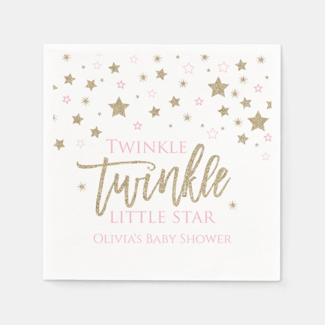 Guardanapos para Chá de Bebê Twinkle Twinkle Littl (Frente)