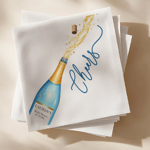 Guardanapos para Chá de Noiva Cheers Blue Champagn