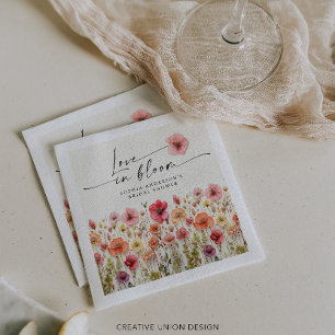 Guardanapos para Chá de Noiva Love In Bloom