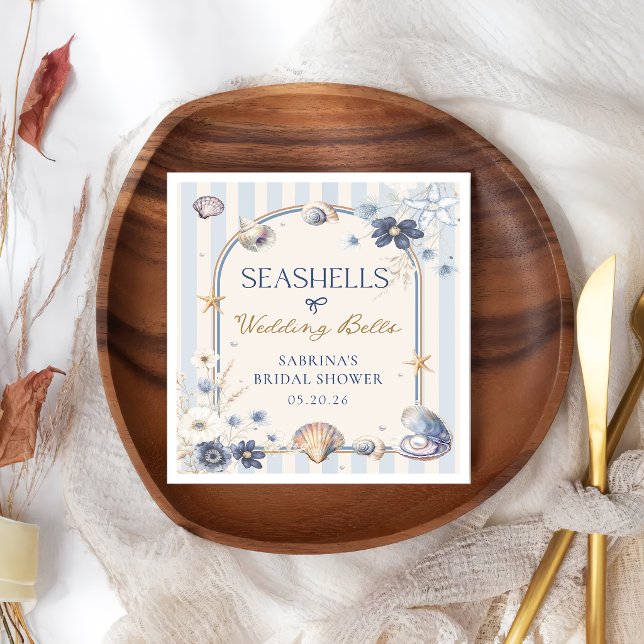 Guardanapos para Chá de Noiva Seashells & Wedding  (Criador carregado)