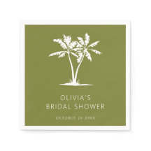 Guardanapos para Chuveiro de Noiva de Palmeira Tro