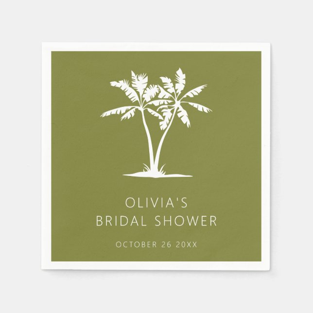 Guardanapos para Chuveiro de Noiva de Palmeira Tro (Frente)