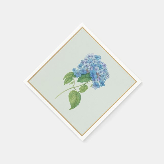 Guardanapos para Cocktail Blue Hydrangea — Elegant (Canto)