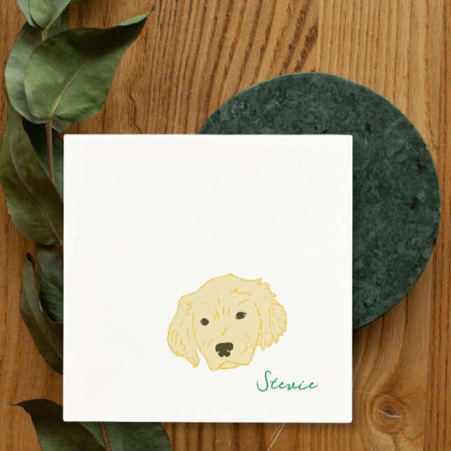 Guardanapos para Cocktail do Cão Retriever Dourado (Criador carregado)