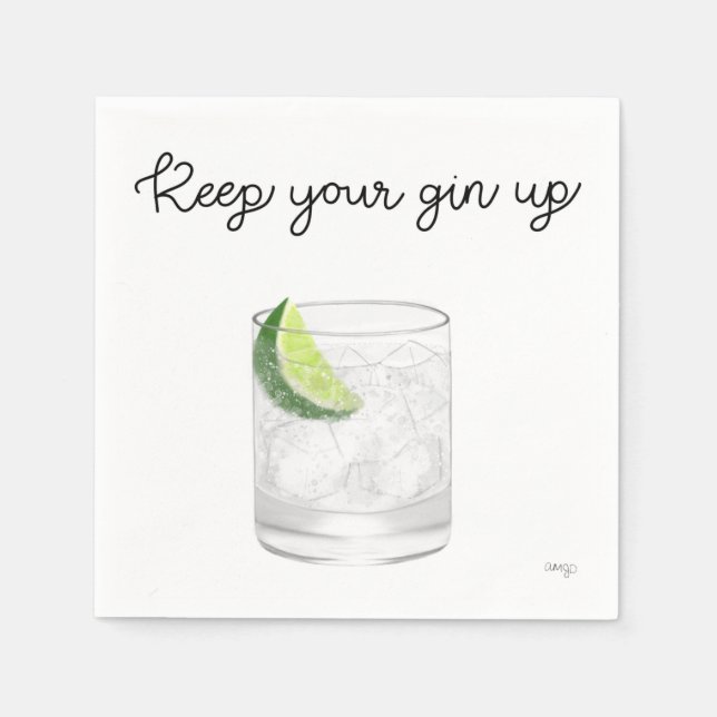 Guardanapos para Coquetel de Gin (Frente)