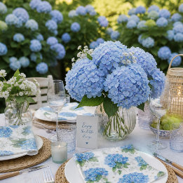 Guardanapos para Coquetel Hortênsia Azul | Elegant
