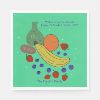 Guardanapos para Eventos Fruit and Oil 6,5 x 6,5 p