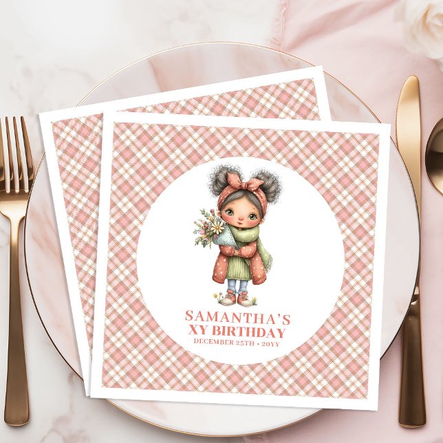 Guardanapos para Festa de Aniversário de 2 anos Fa (Sweet Floral Fairy Pink 2nd Birthday Party Napkins)