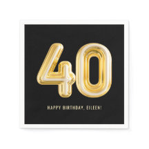 Guardanapos para Festa de Aniversário de 40 anos B
