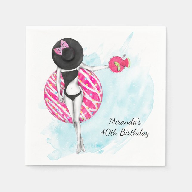 Guardanapos para Festa de Aniversário de 40 anos R (Frente)