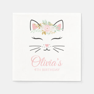 Guardanapos para festa de aniversário do gatinho f