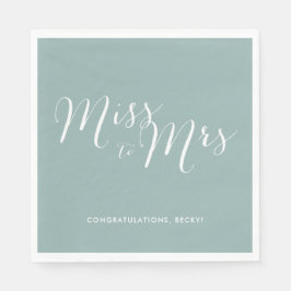 Guardanapos para festa de chá de noiva Miss to Mrs