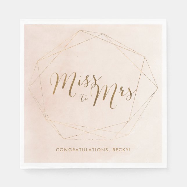 Guardanapos para festa de chá de panela rosa doura (Frente)