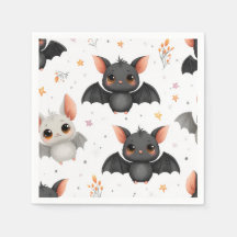 Guardanapos para Festa de Halloween com Morcegos B
