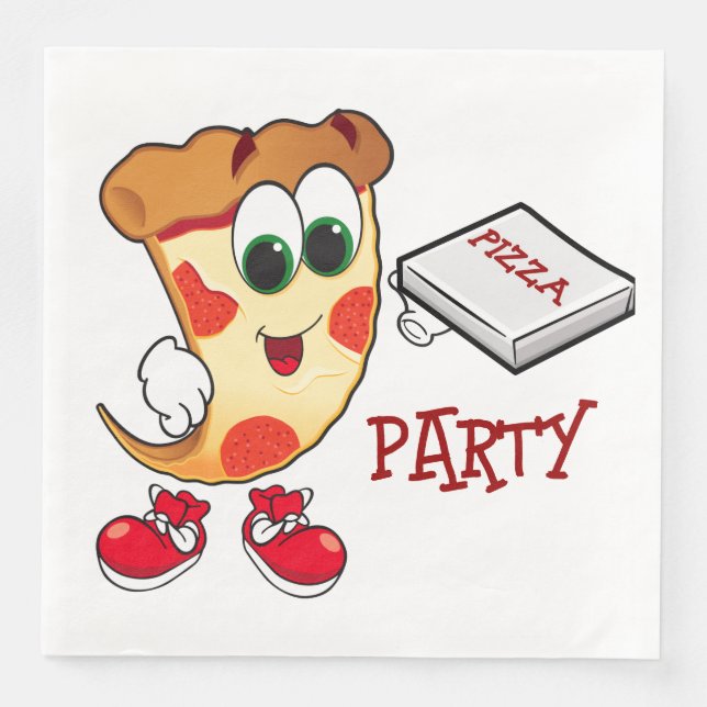 Guardanapos para Festa de Pizza (Frente)