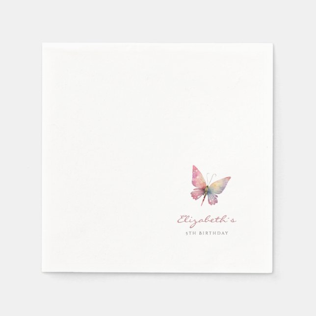 Guardanapos para Festas de aniversário de borbolet (Frente)