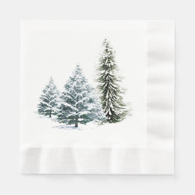 GUARDANAPOS PARA LANCHE DE CENÁRIO DE INVERNO (Frente)