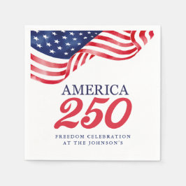 Guardanapos Patrióticos America 250 | 4 de Julho