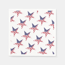 Guardanapos Patrióticos Bandeira Americana Estrela