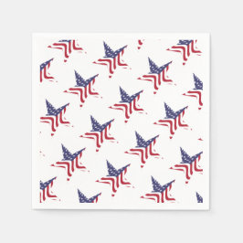 Guardanapos Patrióticos da Bandeira Americana Estr