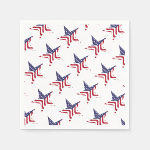 Guardanapos Patrióticos da Bandeira Americana Estr