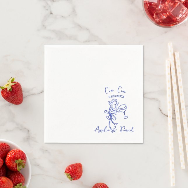 Guardanapos Personalizados Cin Cin Querubim Cupido (Insitu)