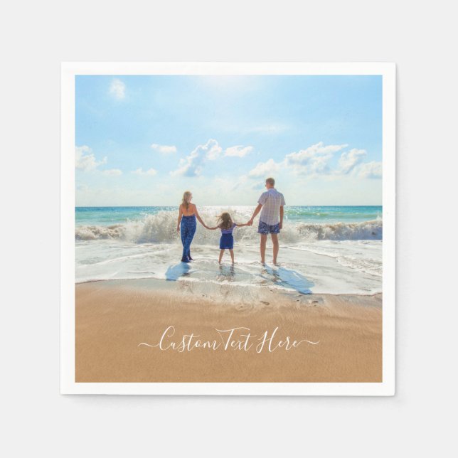 Guardanapos personalizados com suas fotos e texto (Frente)