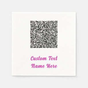 Guardanapos Personalizados com Texto e Código QR