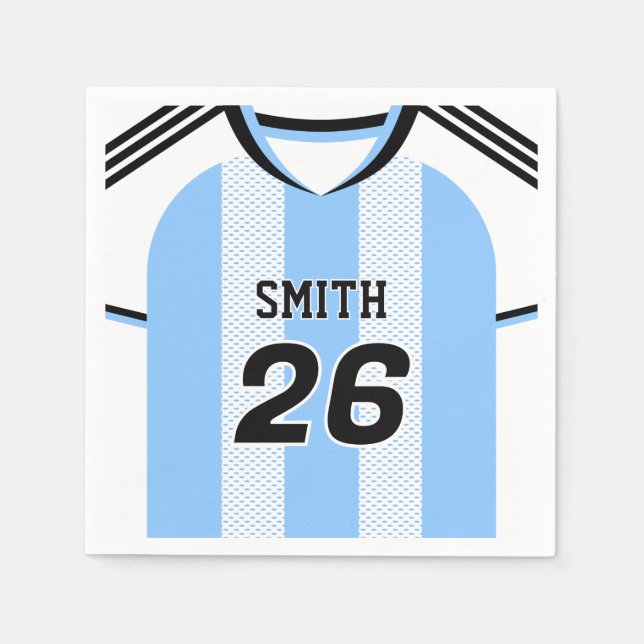 Guardanapos Personalizados da Camisa de Futebol da (Frente)
