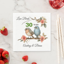 Guardanapos Personalizados de 30º Aniversário