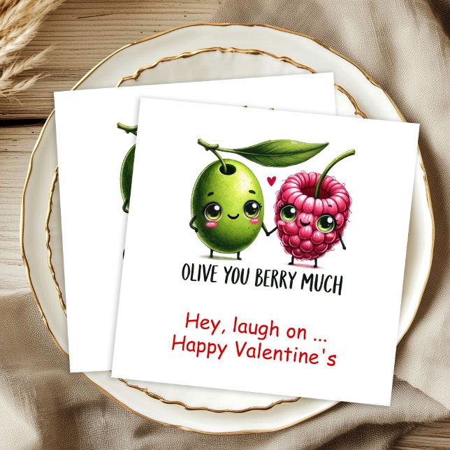 Guardanapos Personalizados de Alimentos Doces e Di (Funny Food Personalized Sweet Valentine Napkins

)