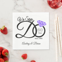 Guardanapos Personalizados de Aniversário de 60 an