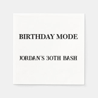 Guardanapos Personalizados do Modo de Aniversário