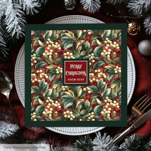 Guardanapos personalizados em tons vermelhos tradi (Personalized vintage napkins in trendy red tones)