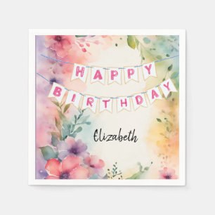Guardanapos personalizados Feliz Aniversário