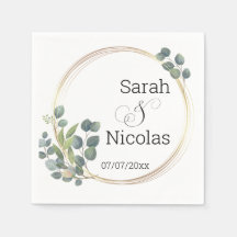 Guardanapos personalizados minimalistas para casam