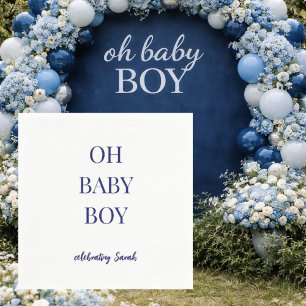 Guardanapos Personalizados Oh Baby Boy Azul Marinh