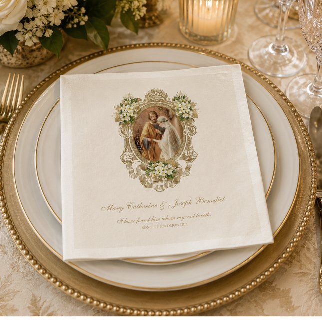 Guardanapos Personalizados para Casamento Católico (Criador carregado)
